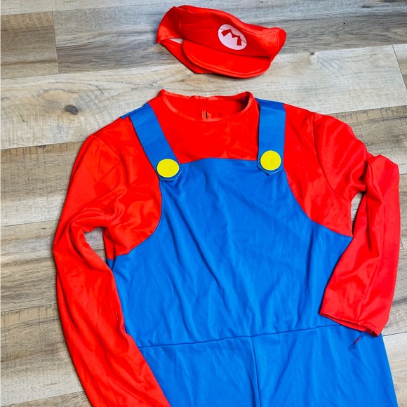 Super Mario Rubie’s Mario Halloween Dress Up Costume Size Large - 2 Piece Set - Picture 4 of 14